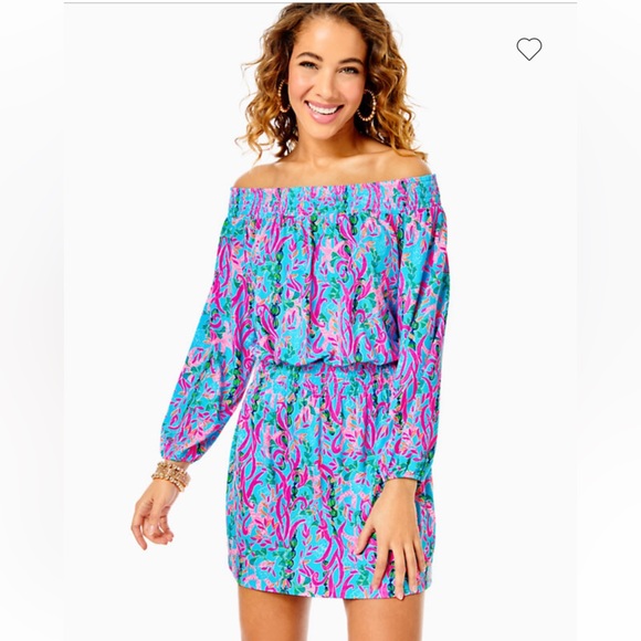 NWT Lilly Pulitzer Cyla Off the Shoulder Romper - Picture 9 of 11